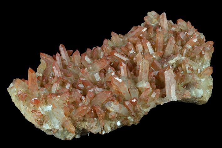 Natural, Red Quartz Crystal Cluster - Morocco #131358